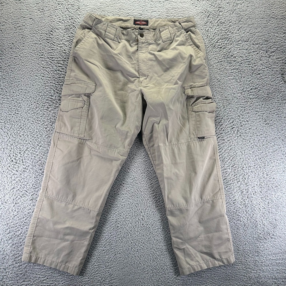 Tru-Spec Pant Mens 40x30 Beige Cotton Cargo Straight Workwear Utility Tactical